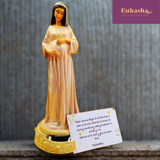 🌷 Virgen de la Dulce Espera con cajoncito de intenciones