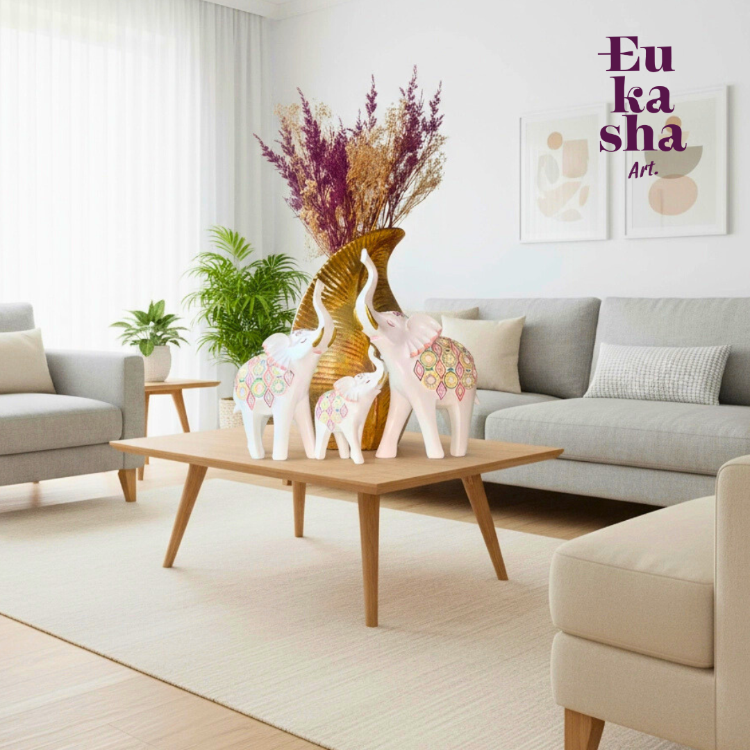 Familia de elefantes mandala