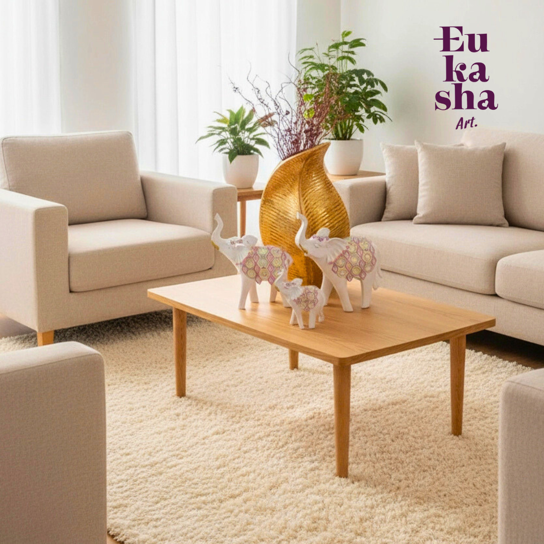 Familia de elefantes mandala