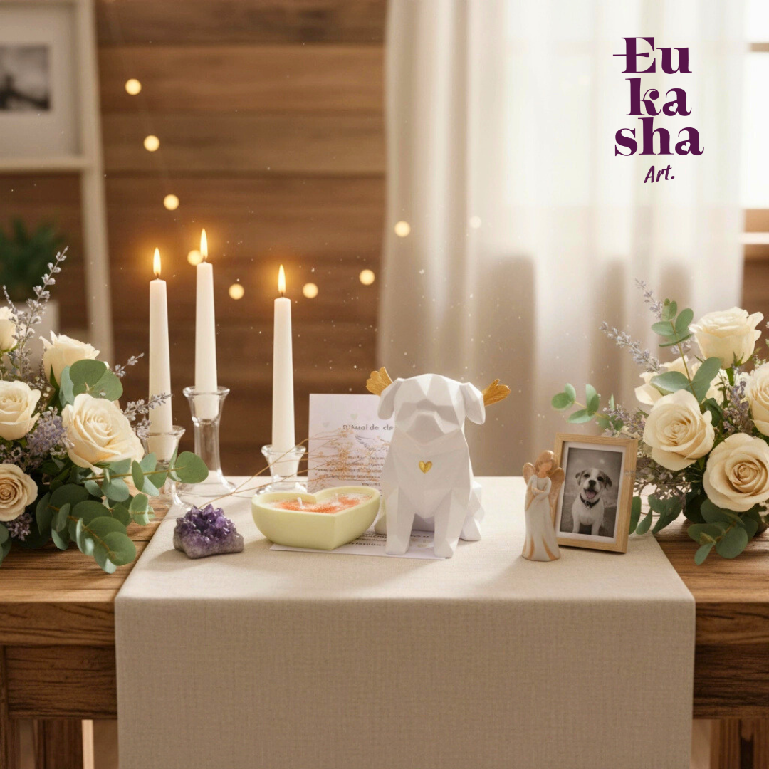 Ritual de despedida compañía fiel perrito